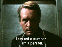 im not a number im a person the prisoner prisoner number6