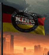 a germanium king revolution secret society flag flies in the wind