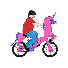 bike unicorn style pink low rider