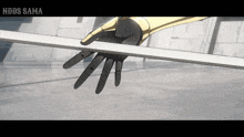 a robotic hand is reaching for something with the words nods sama above it