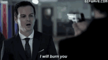 Sherlock I Will Burn You GIF - Sherlock I Will Burn You Gun GIFs