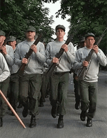 full metal jacket soldiers march marching jogging