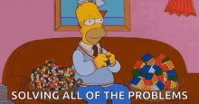 The Simpsons Homer Simpson GIF - The Simpsons Homer Simpson Rubik GIFs