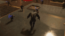 a video game character is talking to doctor octopus who is asking why is this taking so long