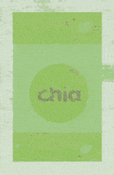 the word chia is written on a green background