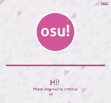 a pink circle with the words osu on it