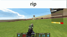 a video game with the word rip on the bottom