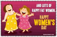 Happy Fat Women International Womens Day Sticker