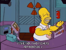 The Simpsons Homer GIF - The Simpsons Homer Two Tickets To Paradise GIFs
