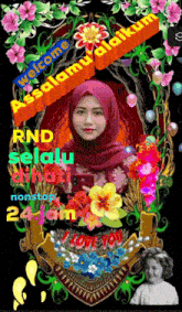 a poster that says welcome assalamualaikum rnd selalu dihati nonstop 24 jam