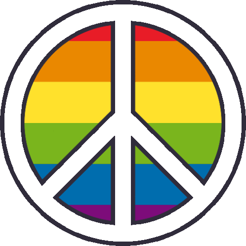 Rainbow Peace Sign Joypixels Sticker - Rainbow Peace Sign Peace Sign Joypixels Stickers