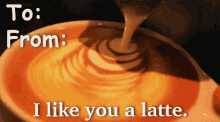 I Like You Latte Valentines Day Card GIF - Valentines Day Card I Like You GIFs