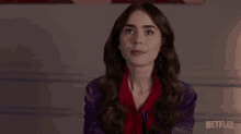 Look Back Emily Cooper GIF - Look Back Emily Cooper Lily Collins GIFs