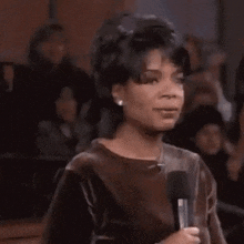 Black Woman Screaming With A Mic Cheering GIF