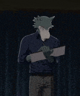 a cartoon wolf holding a sign that says play counter strike 2