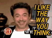 I Like The Way You Think Robert Downey Jr GIF - I Like The Way You Think Robert Downey Jr Rdj GIFs