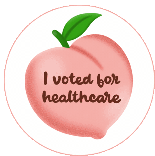 I Voted For Healthcare Health Sticker - I Voted For Healthcare Health Healthcare Stickers