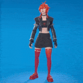 a girl in a black skirt is holding a bag of chips