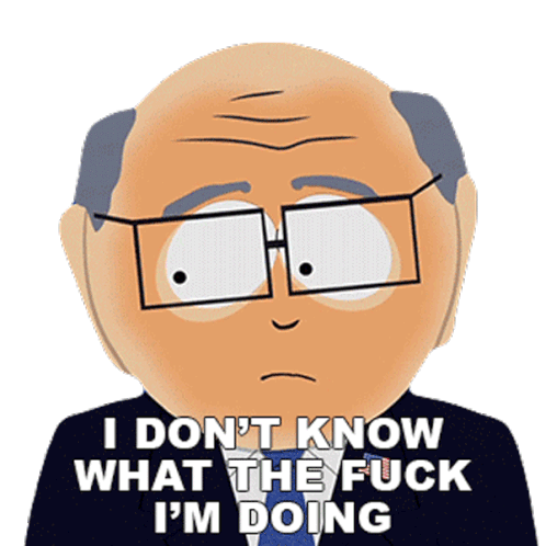 I Dont Know What The Fuck Im Doing Herbert Garrison Sticker - I Dont Know What The Fuck Im Doing Herbert Garrison President Garrison Stickers