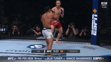 a ufc fight between van and tsuruya is being shown on espn