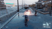 a video game is being played on a console with the finisher button