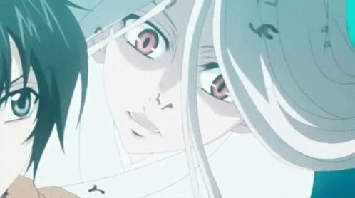 Anime White Hair GIF - Anime White Hair Red Eyes - Discover & Share GIFs