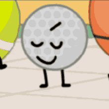 Golf Ball Bfdi Gb GIF - Golf Ball Bfdi Gb Bounce Around GIFs