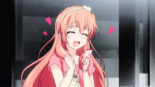anime happy blush
