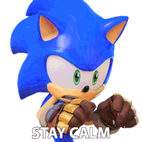 Stay Calm Sonic The Hedgehog Sticker - Stay Calm Sonic The Hedgehog Sonic Prime Stickers