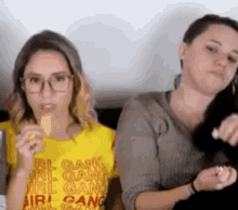 Eating Chips GIF - Eating Chips Laughing GIFs
