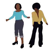 a man and a woman are dancing together and the woman is wearing a blue shirt and the man is wearing a yellow shirt