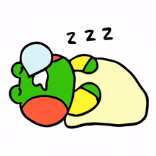 animal cute frog zzz sleep
