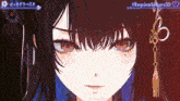 a close up of a girl 's face with the hashtag requiemforlove3d below it
