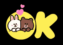 okay cony brown cony and brown line friends