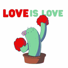 happy pride cactus cheering cheer