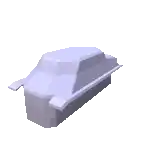 a 3d model of a purple car with a white background .