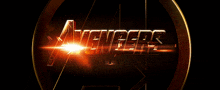 a poster for the movie avengers infinity war with a glowing logo