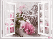 Window Pink GIF - Window Pink Roses GIFs