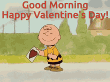 Good Morning Happy Valentines Day GIF - Good Morning Happy Valentines Day Charlie Brown GIFs