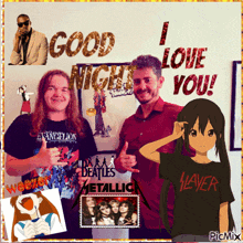 a poster that says good night and i love you on it