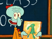 Squidward Painting GIF