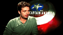 Sebastian Stan Captain America GIF - Sebastian Stan Captain America Laugh GIFs