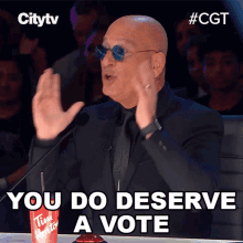 You Do Deserve A Vote Howie Mandel GIF - You Do Deserve A Vote Howie Mandel Canadas Got Talent GIFs