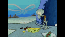 spongebob crying