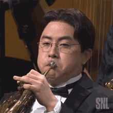 playing trumpet saturday night live playing instrument musician bowen yang