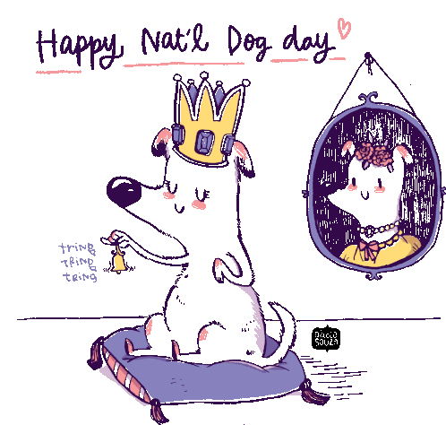 Happy Natl Dog Day Alicia Souza Sticker