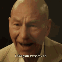 i like you very much jean luc picard star trek picard fond of you you intrigue me