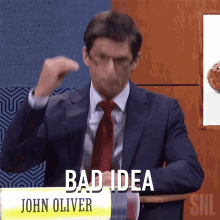 Bad Idea John Oliver GIF - Bad Idea John Oliver Saturday Night Live GIFs
