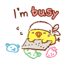 Kiiroitori Busy Sticker - Kiiroitori Busy Im Busy Stickers