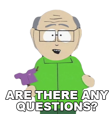 Are There Any Questions Herbert Garrison Sticker - Are There Any Questions Herbert Garrison South Park Stickers